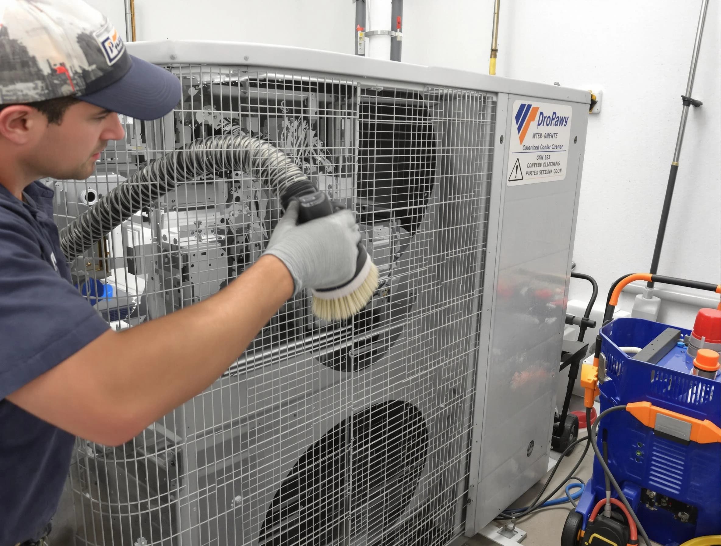 El Reno Air Duct Cleaning specialist performing precision AC coil cleaning for improved system performance in El Reno