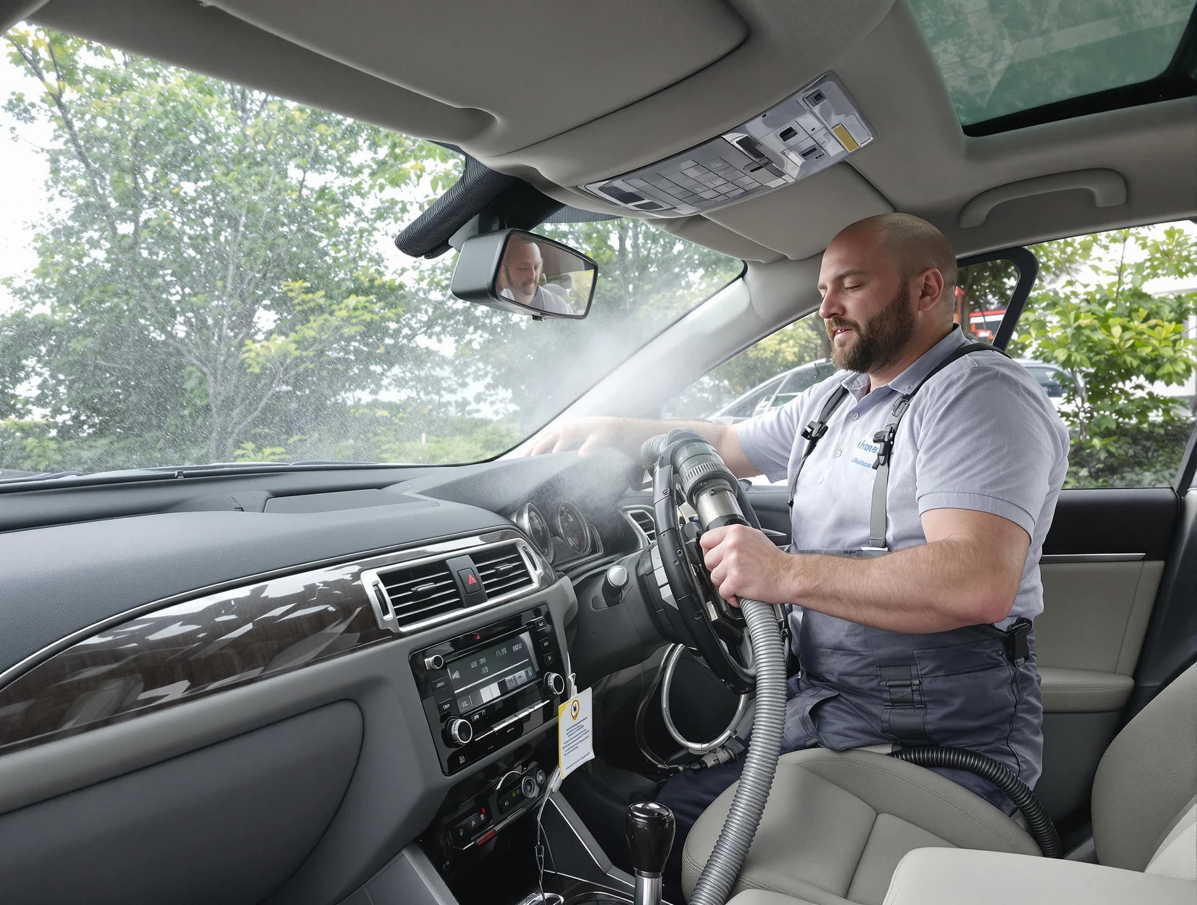 El Reno Air Duct Cleaning specialist performing professional car duct cleaning in El Reno