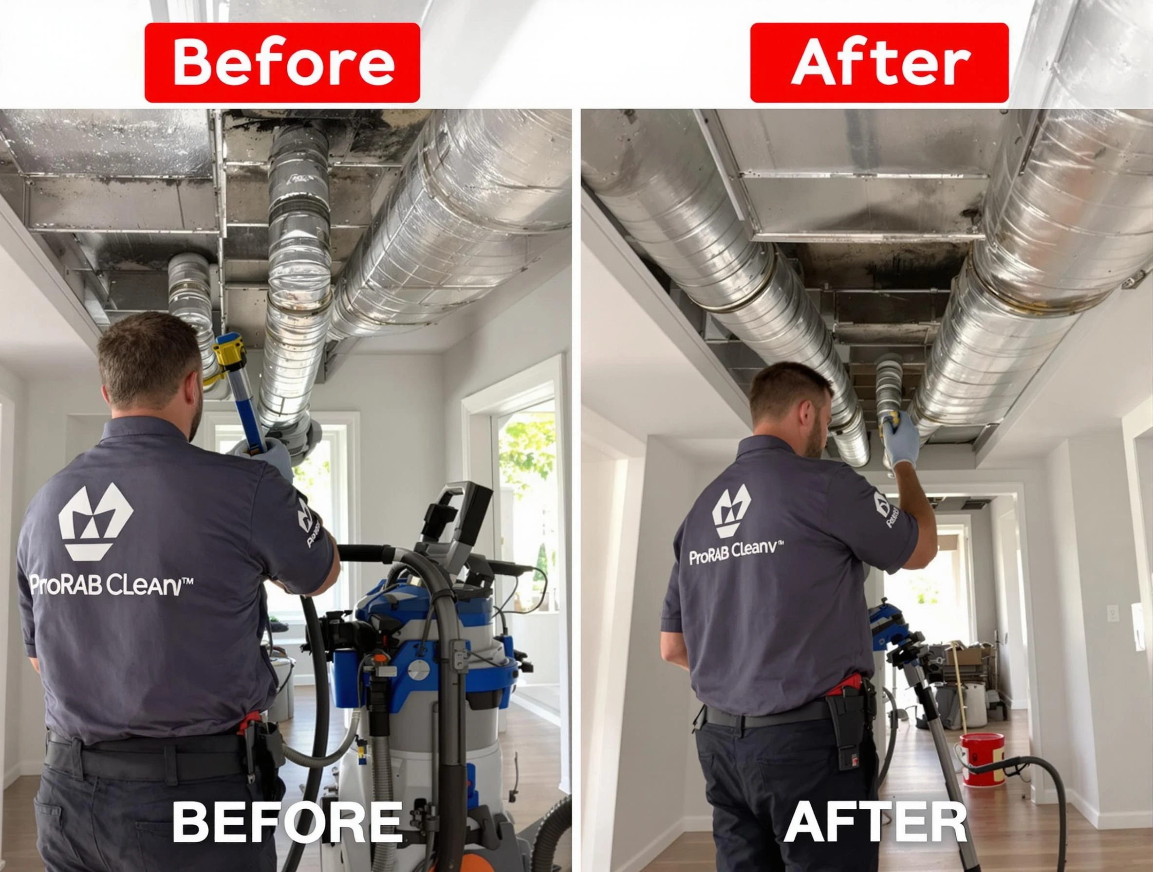 El Reno Air Duct Cleaning expert performing thorough residential duct cleaning in a El Reno home
